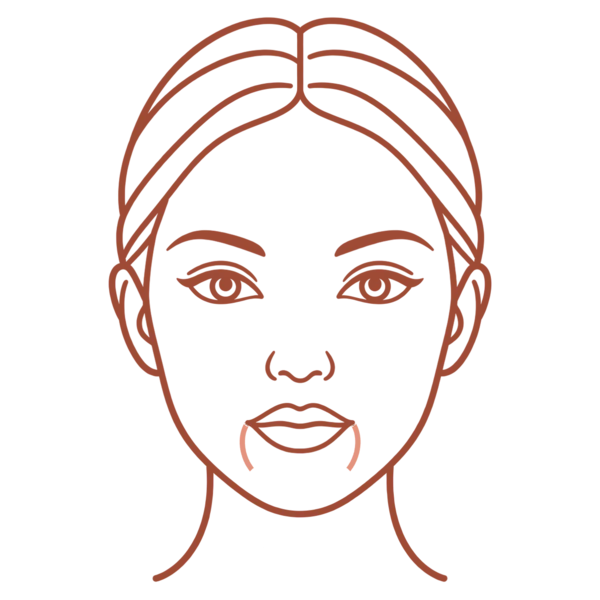 Illustration of a face marking the jawline for Thermage FLX skin tightening in London