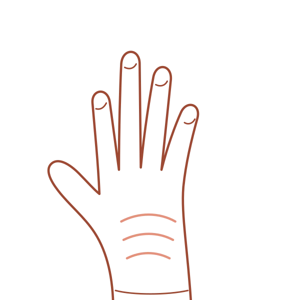 Illustration of a hand marking the back of the hand for Thermage FLX skin tightening in London